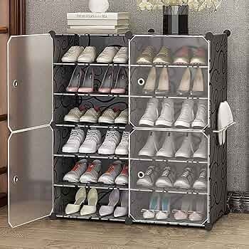 AYSIS DIY Shoe Rack For Home ^ 12 Layers Shoe Shelf Storage Cabinet ...