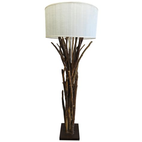 Vintage Driftwood Floor Lamp Very Large and Heavy Lamp 48 inches high ...
