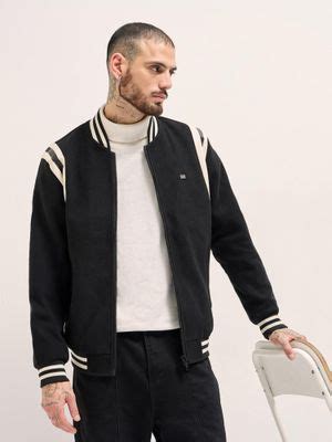 Buy THE BEAR HOUSE Men Black Solid Full Sleeves Jacket (S) Online