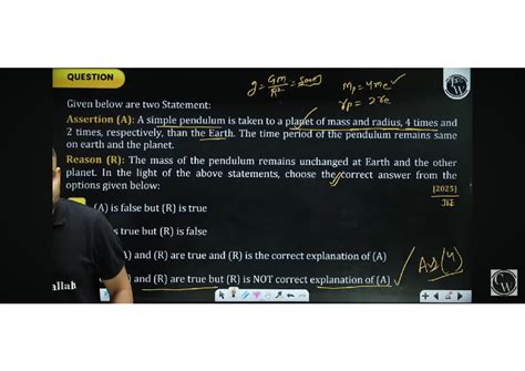 JEE Physics: SHM Concepts and Time Period Analysis - Studocu