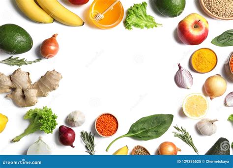 Frame with Natural Products As Home Remedies for Asthma Stock Image - Image of garlic, health ...