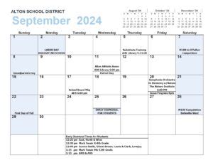 Alton Distirct 11 School Calendar 25-26 revised - EduCounty