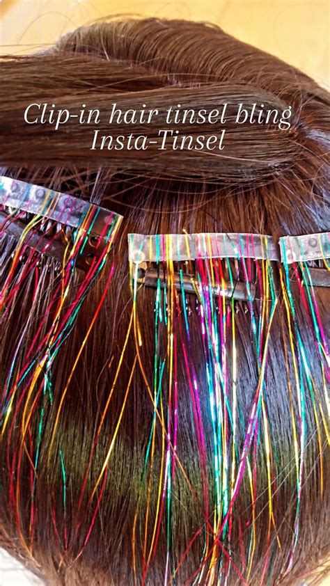 Easy Clip in rainbow hair bling | Diy hair tinsel, Hair tinsel, Hair ...