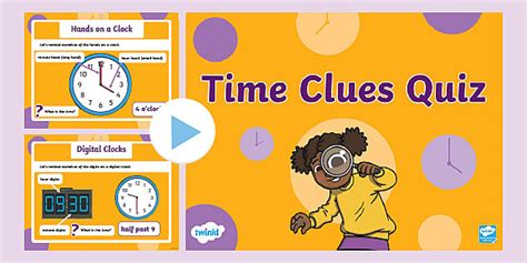 Time Clues Quiz PowerPoint
