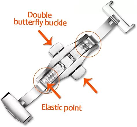 Buy Stainless Steel Push Button Automatically Open Butterfly Buckle ...