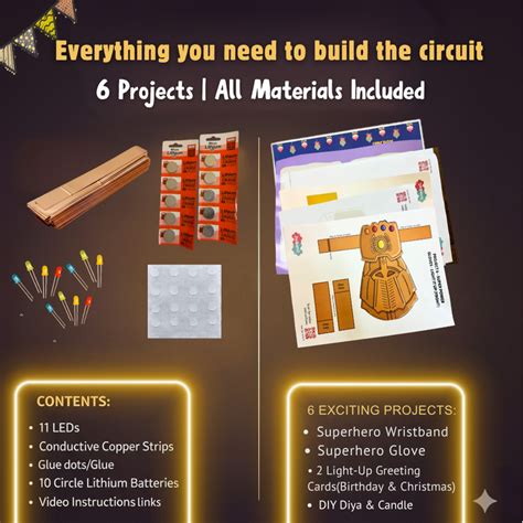JoGenii's I Can Light It Up - Paper Circuit DIY Kit | Contains 6 DIY p