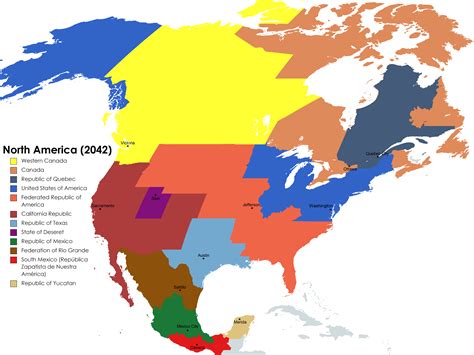 A Balkanized North America in 2042 (Lore in comments) : imaginarymaps