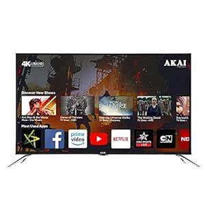Akai 124 cm (49 Inches) 4K Ultra HD Smart LED TV AKLT50U-D507M (Black ...