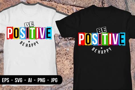 Be Positive Be Happy Graphic by WawanRidwan · Creative Fabrica