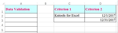 Excel Multiple Data Validation 的图像结果