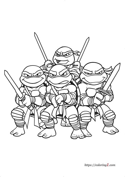 Teenage Mutant Ninja Turtles Coloring Page - Free Coloring Sheet (2024)