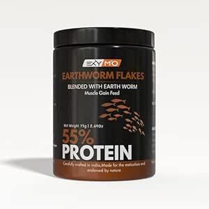 EXYMO Spirulina Flakes 75g Fish Food with 54% Protein for Guppy,Betta ...