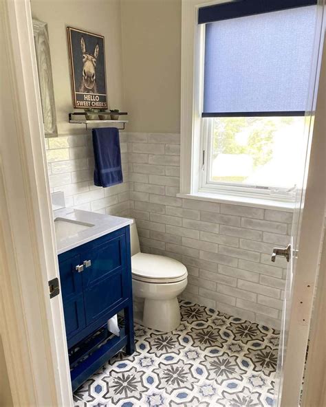 Encaustic Cement Bathroom Floor Tile Idea - Soul & Lane
