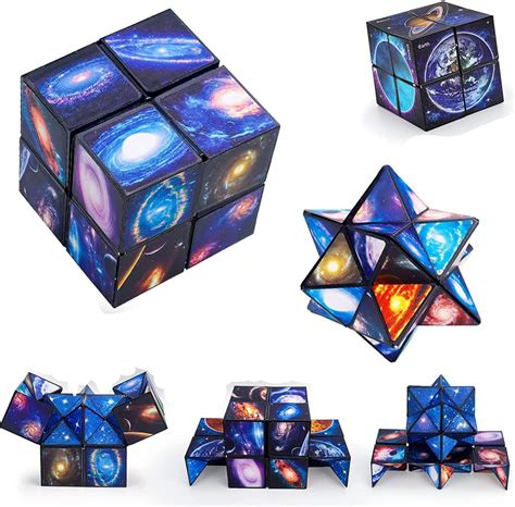 Velocious® Magnetic Cube Puzzle Box | 3D Infinity Fidget Cube with 24 ...