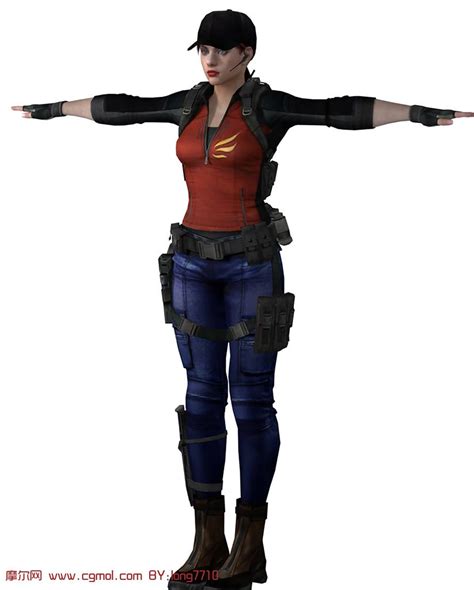 游戏生化危机5中的一个女主角3D模型_次时代游戏角色_游戏角色_3D模型免费下载_摩尔网