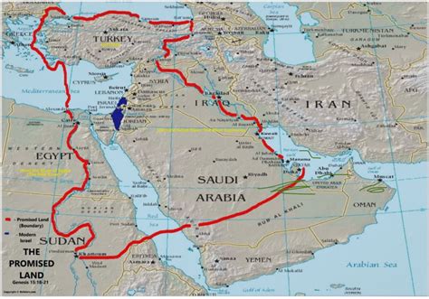 Map of the Middle East: Jesus's Journey to Egypt