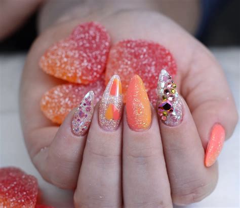 Fuzzy peach nails | Peach nails, Gel nail tutorial, Nails