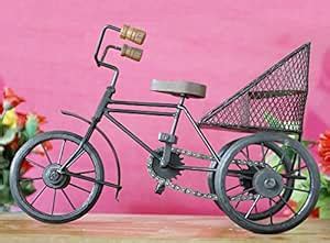 Craft Trade Antique Showpiece Metal Rickshaw for Home and Office Desk ...