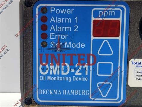 DECKMA HAMBURG OMD-21 OIL MONITORING DEVICE | United Marine Services