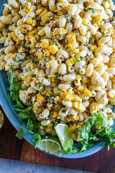 Grilled Elote Pasta Salad Recipe - Bonappeteach
