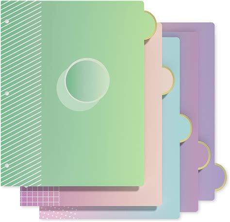 Buy Y YOMA 3 Ring Binder Dividers with Tabs - Cute Dividers for 3 Ring ...