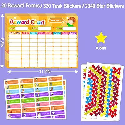 WurodBiza Behavior Chart for Kids at Home 20 Sticker Chart India | Ubuy