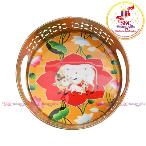 6 inch Pichwai tambulam trays – Sha Kapurchand & Co