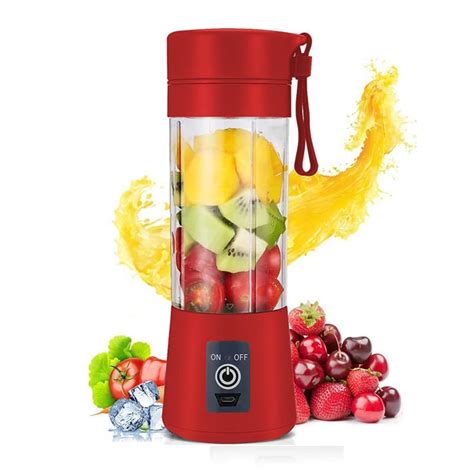 Buy GLOW FIRST Electric Juicer 6 Blade Rechargable Portable USB Bottle ...