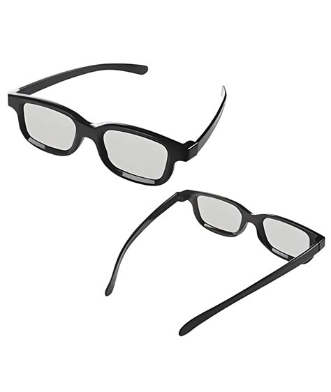 RupeeRise 2 Pcs Black Full Frame 3d Glasses For Tv And Cinema, 3d ...