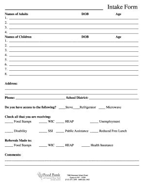 Fillable Online Client Intake form and Guidelines 2012-2013.pub Fax ...