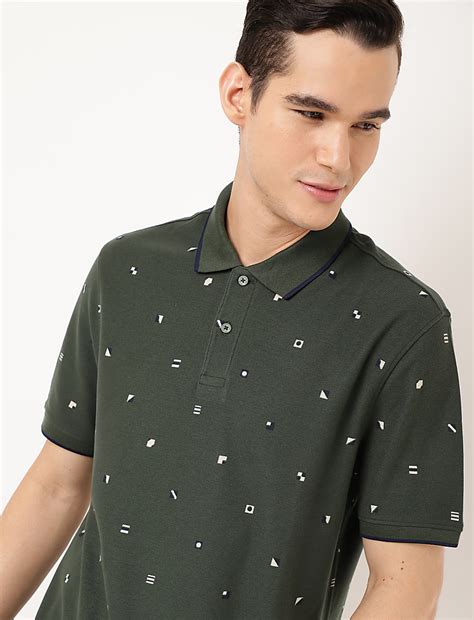 Buy Pure Cotton Printed Polo Collar T-shirt at Marks & Spencer