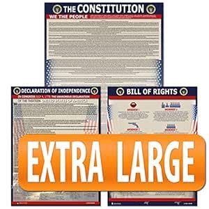 American Founding documents EXTRA LARGE Laminated 3 pack: US ...