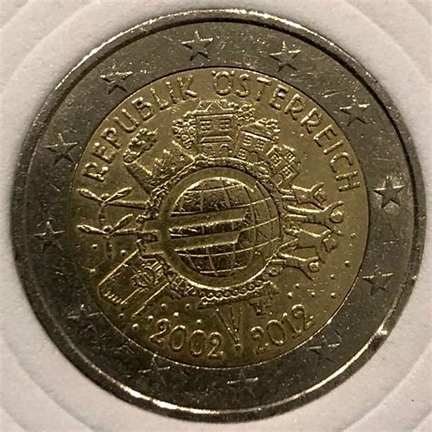 Coin 2 Euro Republik Osterreich - Austria 2012 - Commemorative 10 Years ...