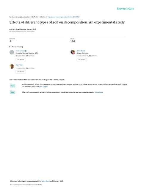 Effects of Different Types of Soil On Decompositio | PDF ...