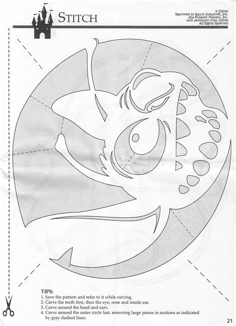 Printable Lilo And Stitch Pumpkin Stencil | All FREE Printables