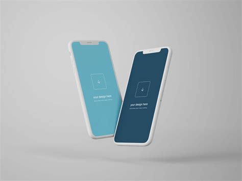 Free Flying iPhone Mockup (PSD)