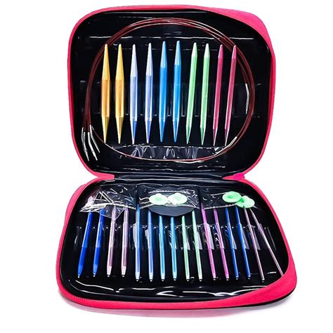 CATKOO Shiny Aluminum Alloy Circular Knitting Needles Set ...