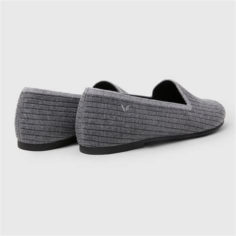 Kimberley Round-toe Wool Sustainable Loafers in Rich Grey | VIVAIA