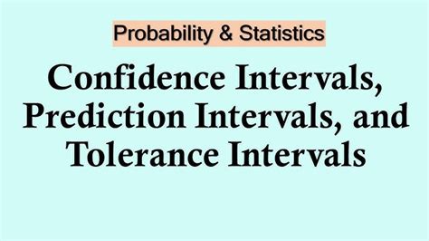 Image result for Calculating Tolerance Interval