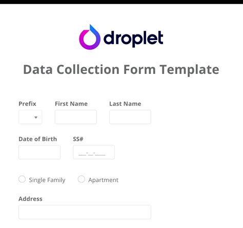 Image result for Data Collection Form Template