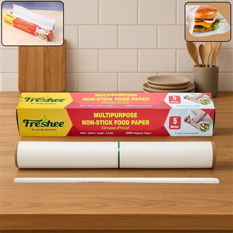 Freshee Multipurpose Grease-Proof & Non-Stick Food Paper Roll — 300 mm ...