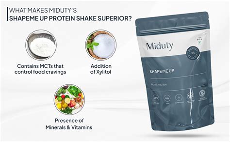 Miduty ShapeME Up Plant Protein - Vanilla Flavour - 1 Billion ...