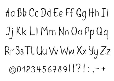 Cool Handwriting Fonts Alphabet