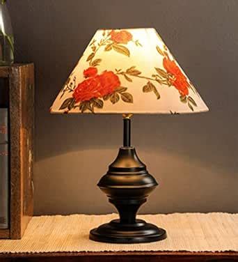 Buy VRCT Cotton Shade Table lamp with Metal Base, Holder Type b-22 ...