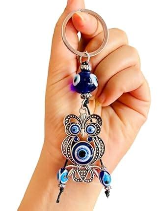 WARMINGO DE Evil Eye Keychain for Car Bike & Bag Hanging Men Women ...