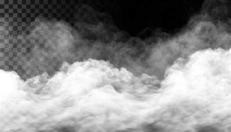 Psd fog or smoke isolated transparent background white cloudiness mist ...