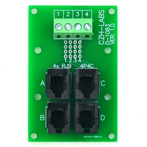Electronics-Salon RJ9 4P4C Jack 4-Way Buss Breakout India | Ubuy