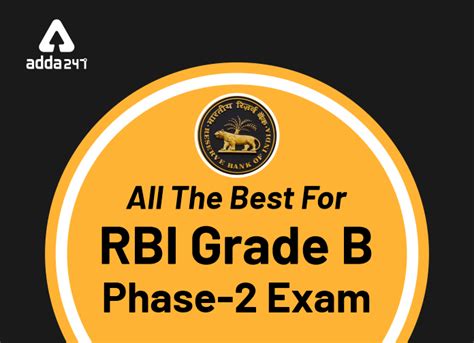 All The Best For RBI Grade B Phase 2 Exam