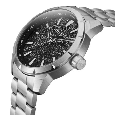 Buy Online Police Black Dial Silver Strap Analog Watch for Men ...