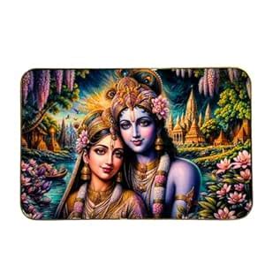 SHRI KHATU SHYAM CREATION Radha Krishna Hindu Deity Wall Art | 12x18 ...